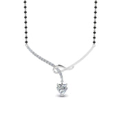 Heart Diamond Drop Mangalsutra Pendant